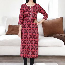 Jevi Prints Geometric Printed Cotton Kurta-image-14