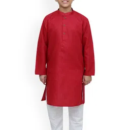 BAESD Boys Mandarin Collar Long Sleeves Straight Kurta-picture-11