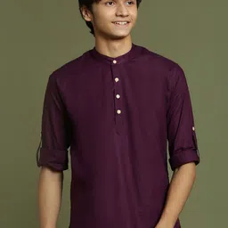 VASTRAMAY Boys Band Collar Kurta-40