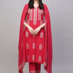 KALINI Regular Gotta Patti Kurta with Trousers & With Dupatta-image-61