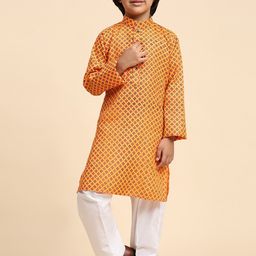 Pro-Ethic STYLE DEVELOPER Boys Ethnic Motifs Printed Mandarin Collar Kurta with Pyjamas-picture-14