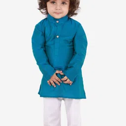 KID1 Boys Blue Kurta with Pyjamas-image-94