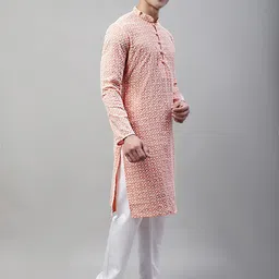 Jompers Floral Embroidered Pure Cotton Kurta with Pyjamas-picture-11