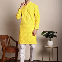 Anouk Ethnic Motifs Embroidered Sequinned Kurta With Pyjamas-picture-46