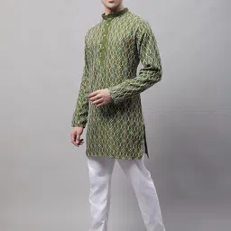 Jompers Men Embroidered Pure Cotton Kurta With Pyjamas-picture-15