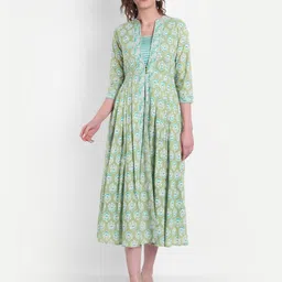 SUTI Ethnic Motifs Cotton A-Line Midi Dress-picture-48