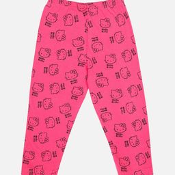 Bodycare Girls Conversational Printed Mid-Rise Pure Cotton Track Pants-image-65