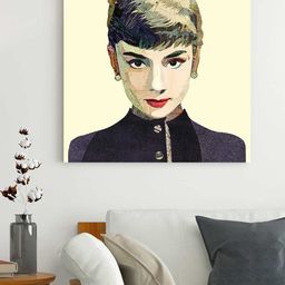 Art Street Cream & Black Antique Audrey Canvas Painting Wall Art-image-76