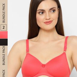 Floret Pack Of 2 Lightly Padded Non-Wired All Day Comfort Seamless Push-Up Bra-picture-8