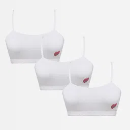 Sillysally Girls Pack of 3 Seamless Double Layer All Day Comfort Beginners Sports Bra-picture-43