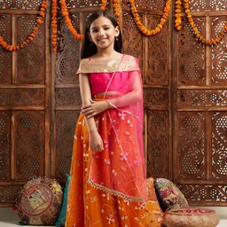 ROJAA Girls Ready to Wear Lehenga & Blouse With Dupatta-image-39