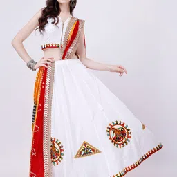 TWAM SUNDARA Patchwork Ready to Wear Lehenga & Blouse With Dupatta-image-36
