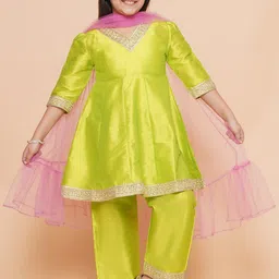 Modish Couture Girls Regular Kurta with Palazzos & Dupatta-picture-54