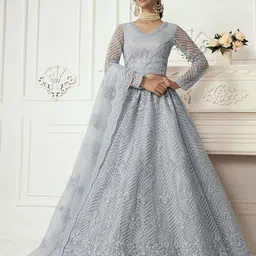 ALIZEH Embellished Beads and Stones Semi-Stitched Lehenga & Unstitched Blouse With Dupatta-picture-33