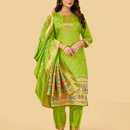 Royal Rajgharana Saree Pure Silk Unstitched Dress Material-picture-3