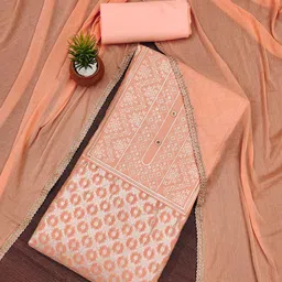 Ishin Unstitched Ethnic Motifs Woven Design Dress Material-image-96