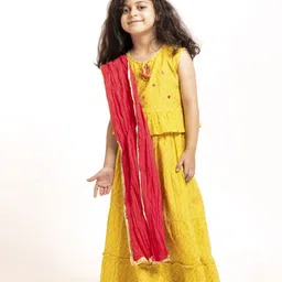 Sangria Printed Pure Cotton Lehenga With Choli & Dupatta-picture-11