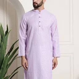SOJANYA Men Purple Geometric Kurta-picture-16