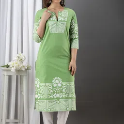 Shivaradhya Designers Ethnic Motif Notch Neck Pure Cotton Kurta With Trousers-picture-53