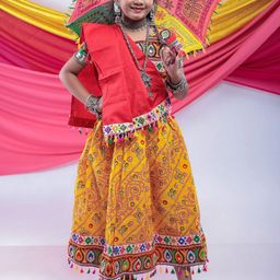 BANJARA INDIA Girls Embroidered Thread Work Ready to Wear Lehenga & Blouse With Dupatta-image-61