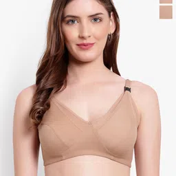 Bruchi CLUB Pack Of 2 Full Coverage Non Padded Maternity Bras With All Day Comfort-12