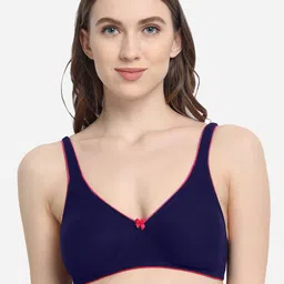 VStar Navy Blue Double layered full coverage bra-image-79