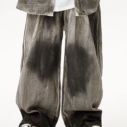 LULU & SKY Unisex Kids Straight Fit High-Rise Low Distress Heavy Fade Jeans-image-52