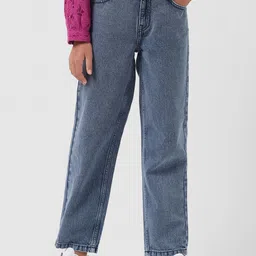 Vero Moda Girls Straight Fit High-Rise Clean Look Heavy Fade Jeans-image-67