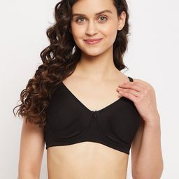 Camey Black Non Wired Non Padded Full Coverage Bra-43
