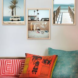 Kotart Blue & Brown 3 Pieces Wooden Wall Arts-picture-11