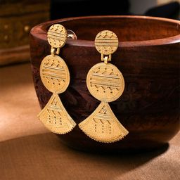 Yellow Chimes Contemporary Drop Earrings-47