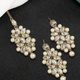 Anouk Kundan Studded & Pearls Beaded Jewellery Set-image-91