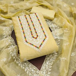Panzora Embroidered Unstitched Dress Material-image-95