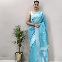 VASTRAHUT Ethnic Motifs Woven Design Banarasi Saree-picture-34