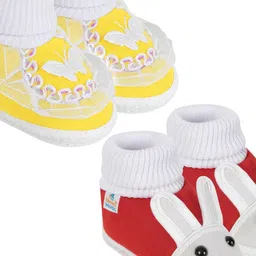 NESKA MODA Yellow Cotton Booties-58