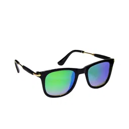 REDEX Unisex Green Lens & Black Wayfarer Sunglasses with-17