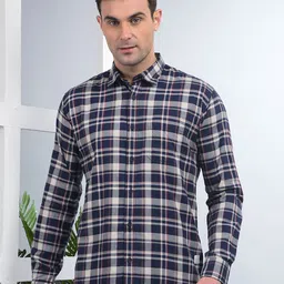 COBB Men Slim Fit Tartan Checks Opaque Checked Casual Shirt-image-99