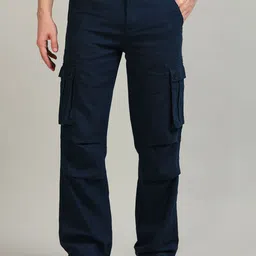 RIGS AND RAGS Men Smart Straight Fit Cargos Trousers-image-36