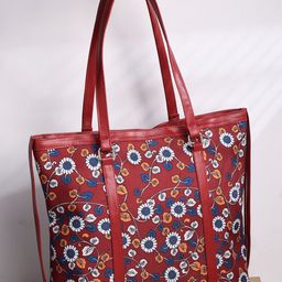 Anouk Floral Printed Structured Tote Bag-picture-8