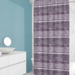 ArtzFolio Purple & White Printed Waterproof Shower Curtain-image-72