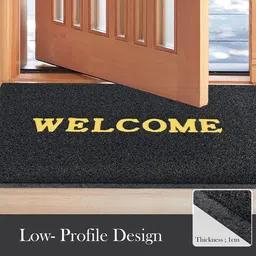 Kuber Industries Set Of 6 Red & Black Anti-Skid Doormats image 2