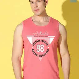 WOOSTRO Pack Of 2 Printed Combed Cotton Gym Vests VWS26(98 PEACH)(BKLN LGTGREEN)-image-53