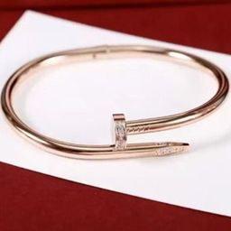 MEENAZ Stainless Steel Gold-Plated American Diamond Kada Bracelet-42