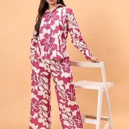 BEACH & HILL Printed Long Sleeves Pure Cotton Shirt With Trousers-image-83