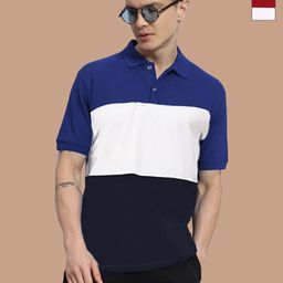 Leotude Men Pack Of 2 Colourblocked Polo Collar Cotton T-shirts-image-94