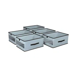 Myntra Elegant Homes Grey 5 Pieces Regular Drawer Storage Organisers-1
