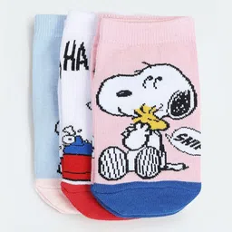 max Girls Pack Of 3 Printed Ankle-Length Socks-26