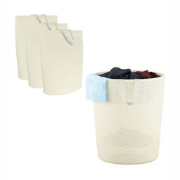 Aura 4Pcs Beige Foldable & Reusable Mesh Laundry Bags With Handles-38