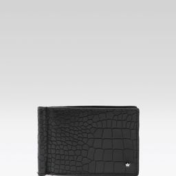 Louis Philippe Men Animal Textured Leather Money Clip-picture-42