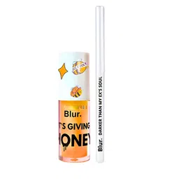 BLUR INDIA Set Of 2 It's Giving Honey Lip Oil With Darker Than My Ex'S Soul Kajal-34